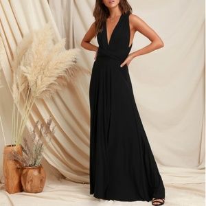 Lulu's Tricks of the Trade Black Maxi Dress